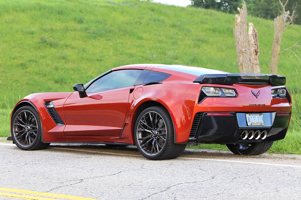 ALLFLASH Corvette C7 Z06 Driver Side Rear View Showing Tire Width