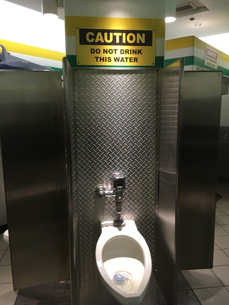 Bosselman's TS urinal do not drink the water.jpg