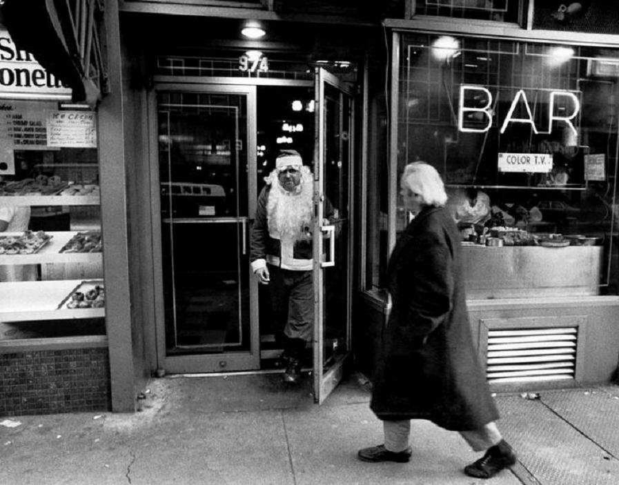 holiday Christmas place 1969 Santa Claus leaving bar NYC.jpg